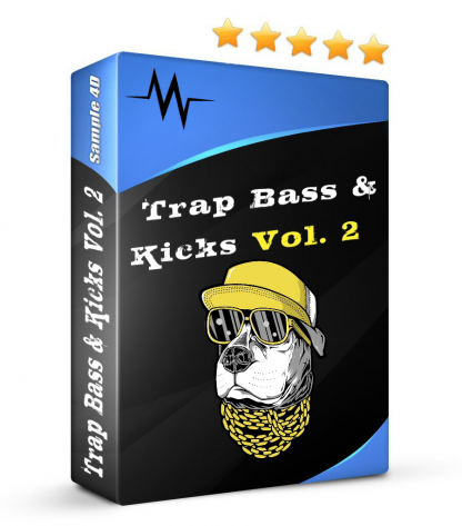 Sample4D Trap Bass and Kicks Vol.2 Drum Kit Music Sound Sample Pack